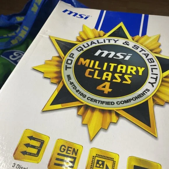 MSI Z97 PC Mate Motherboard w/ I/O Shield, Driver CD, Manual  Unused Box Damage - Picture 4 of 11